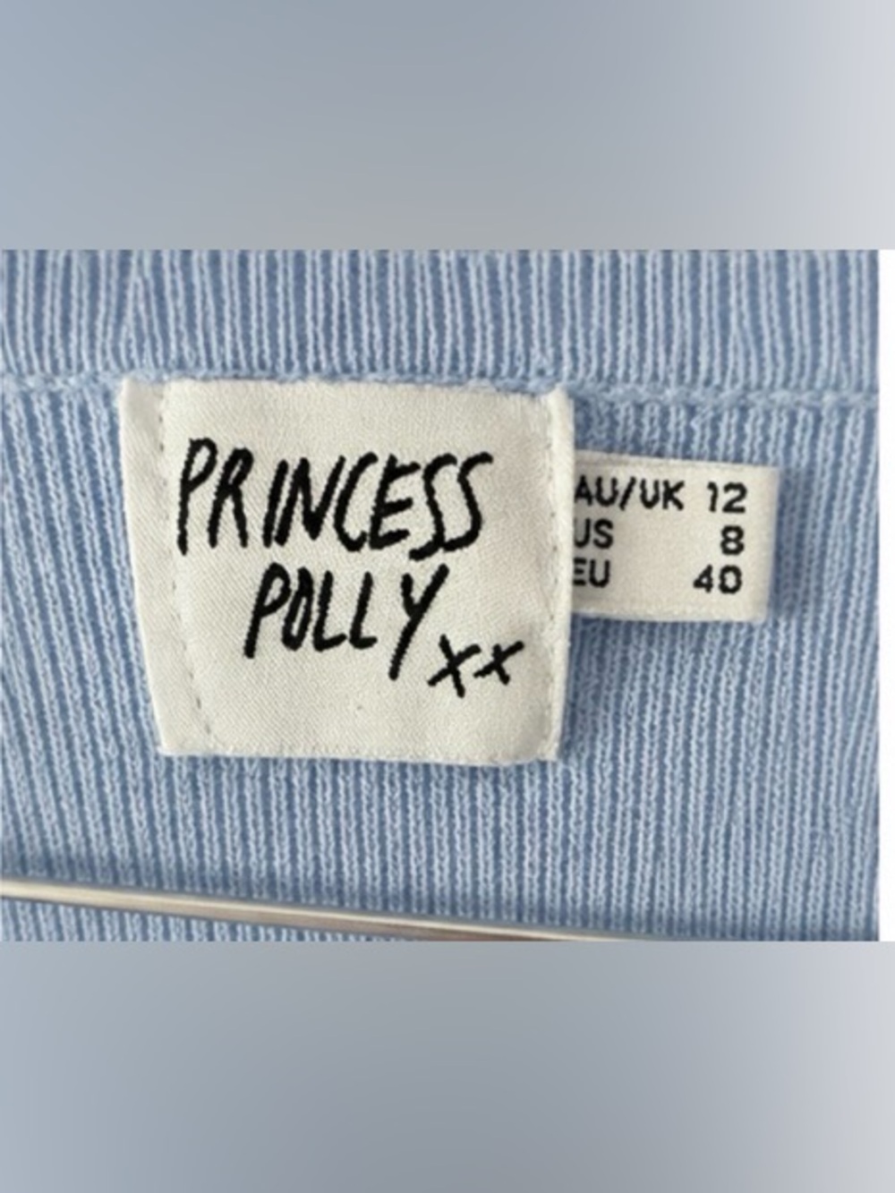 Princess Polly Ribbed Button Front Crop Top – Size US8 - Picture 3 of 3
